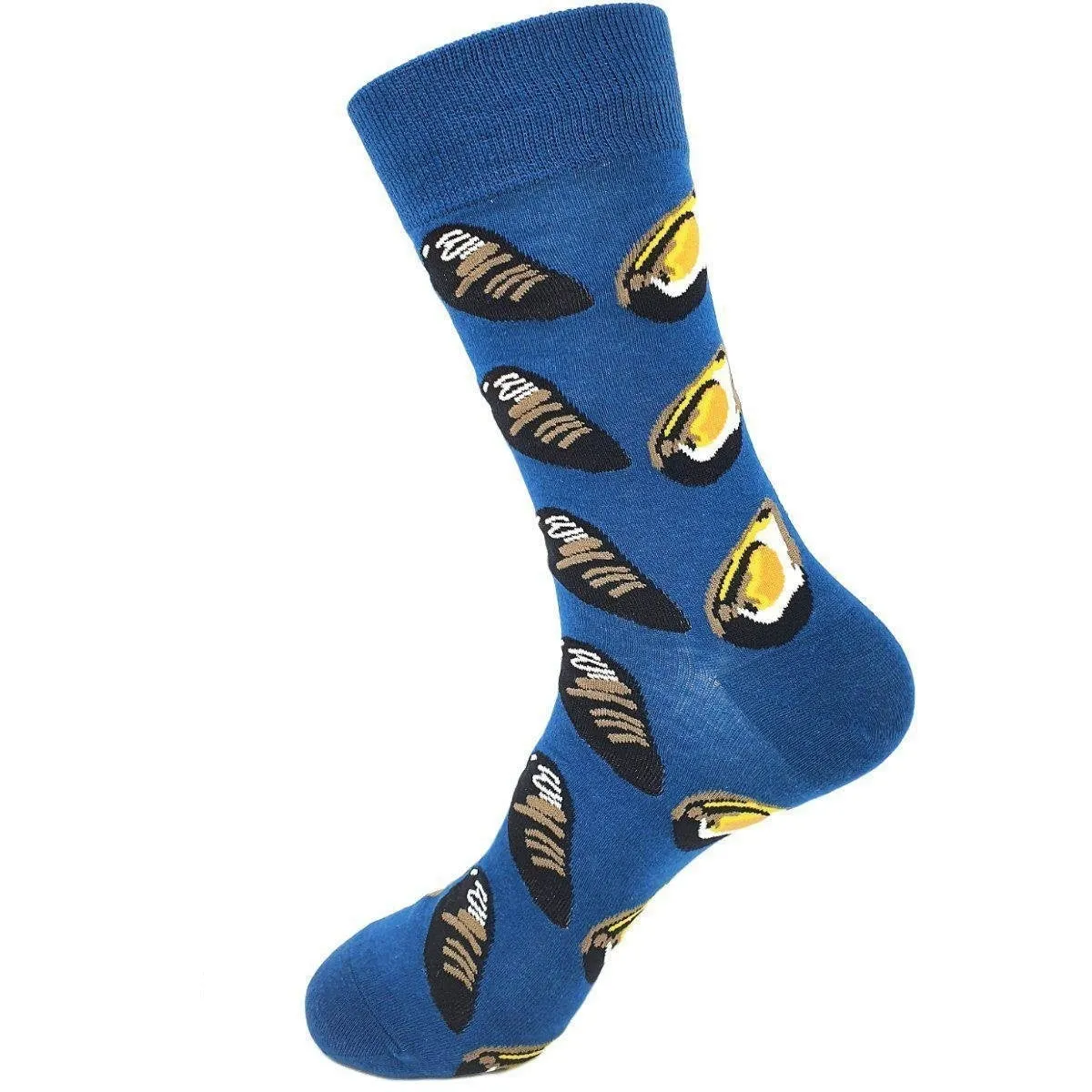 Food Socks Oyster | Yellow & Blue