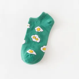 Food Socks Sunny Side Up (Ankle) | Green