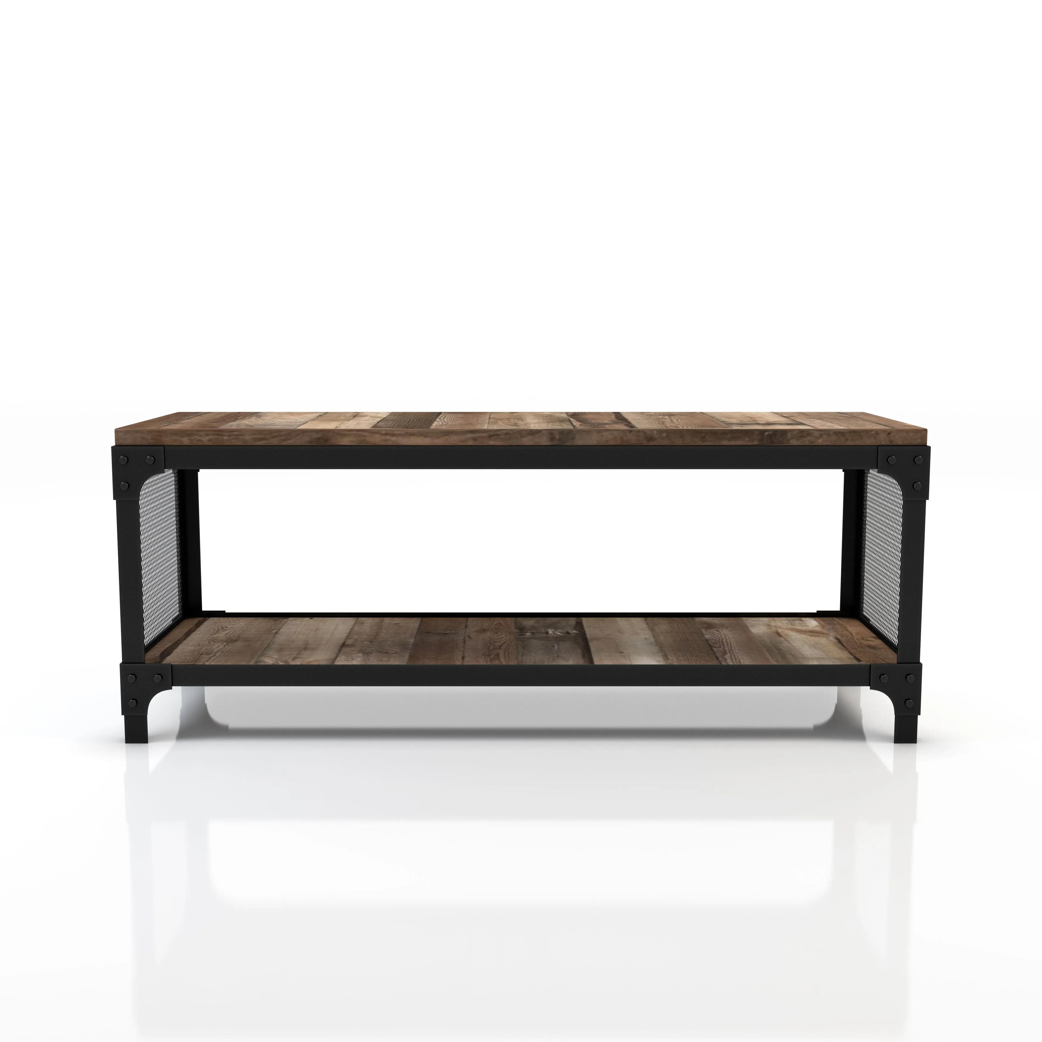 Frazier Mountain Urban Metal Shoe Storage Bench (47-inch)