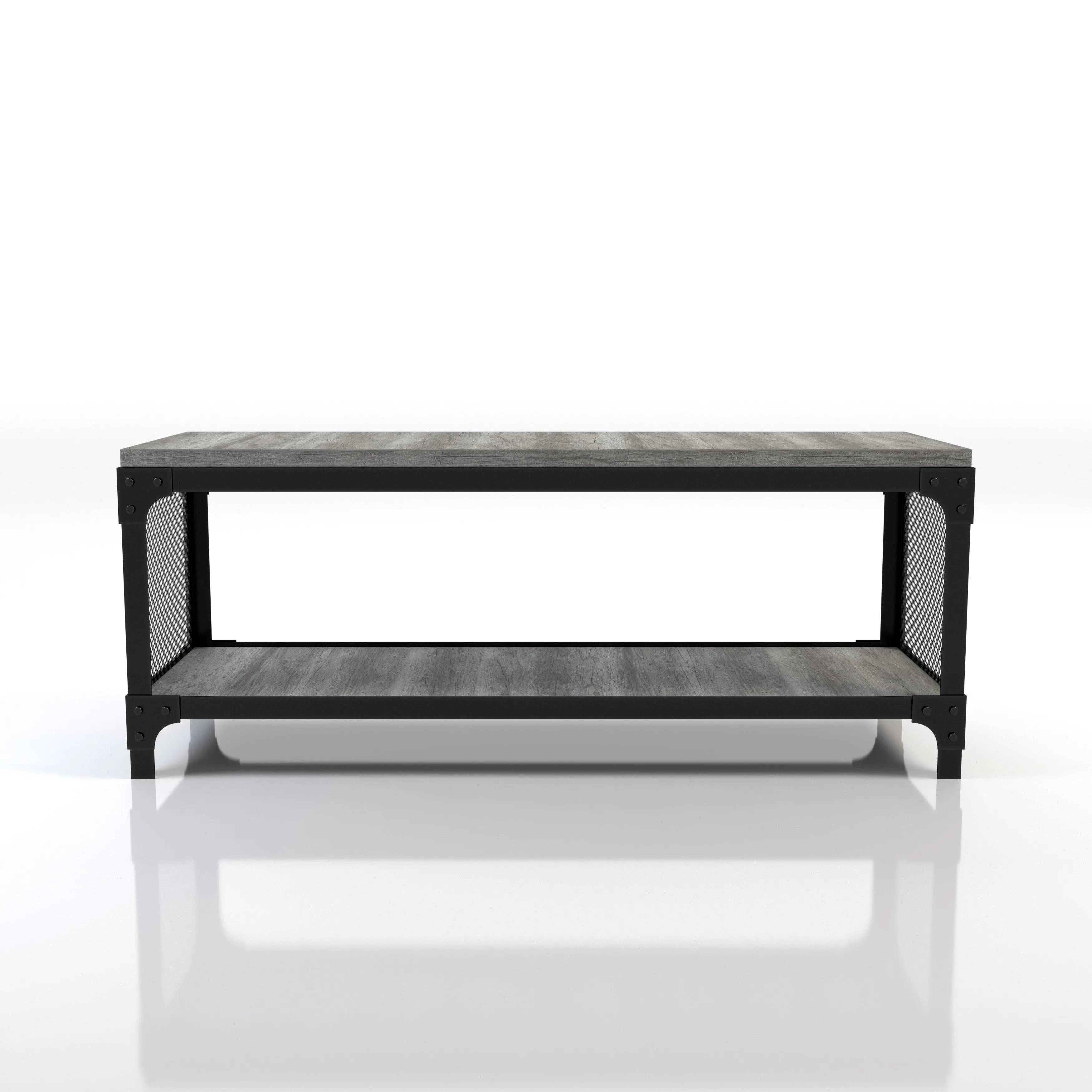 Frazier Mountain Urban Metal Shoe Storage Bench (47-inch)