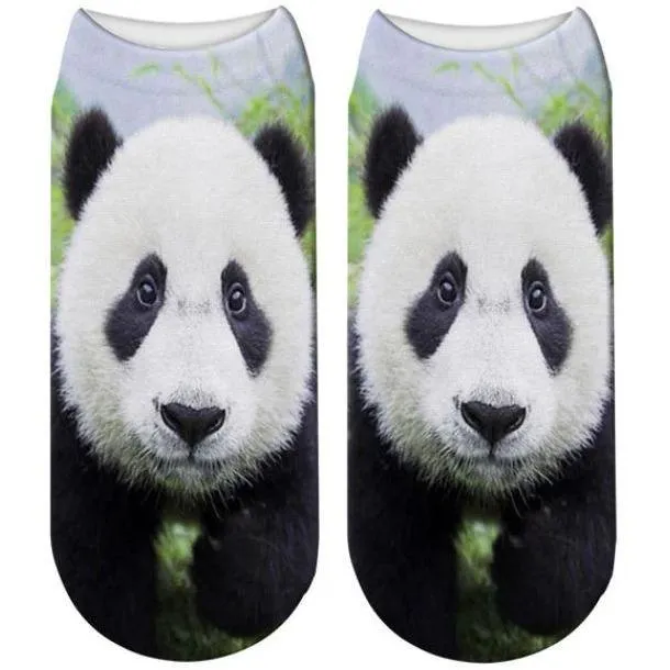 Free   Shipping 3D Panda Print Men & Women Cotton Socks Offers