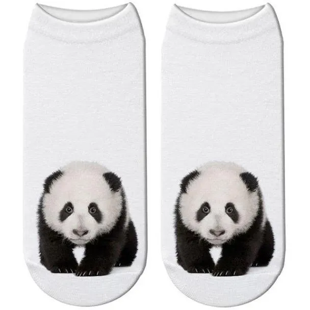 Free   Shipping 3D Panda Print Men & Women Cotton Socks Offers