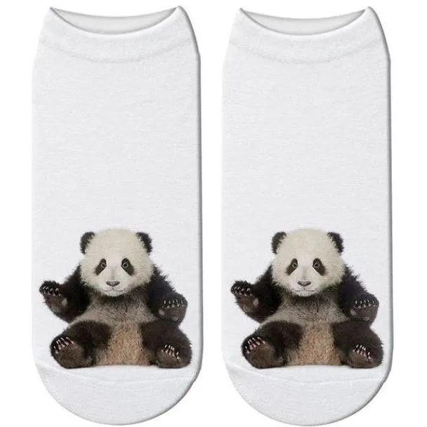 Free   Shipping 3D Panda Print Men & Women Cotton Socks Offers