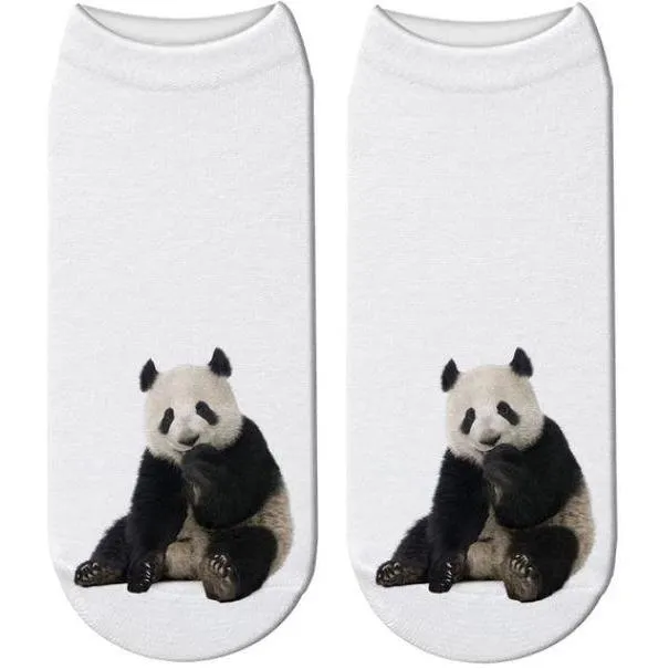 Free   Shipping 3D Panda Print Men & Women Cotton Socks Offers