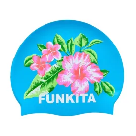 Funkita Silicone Swimming Cap-BLUE HAWAII