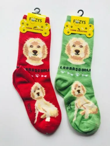 Green Labradoodle Socks