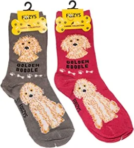 Grey Golden Doodle Socks