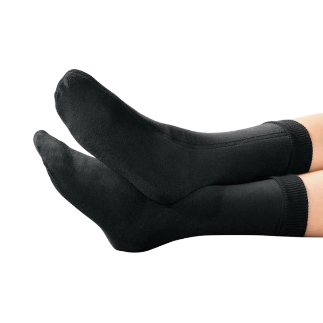 Hot Headz Polarex Fleece Socks - Stylish Black, Small for Winter Warmth