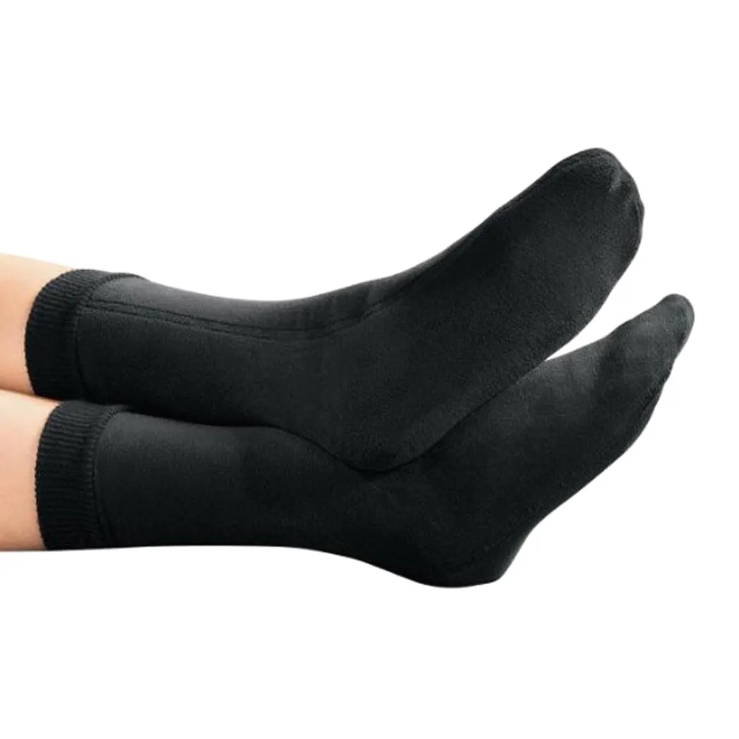 Hot Headz Polarex Fleece Socks - Stylish Black, Small for Winter Warmth