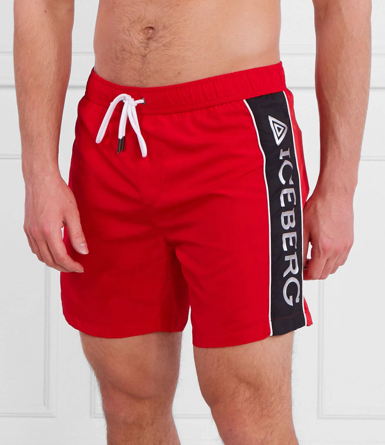 Iceberg Bicolor Logo Swim Short (Red) - IICE3MBM01RED