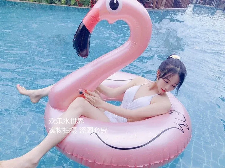 Inflatable Flamingo Adult Swimming Circle