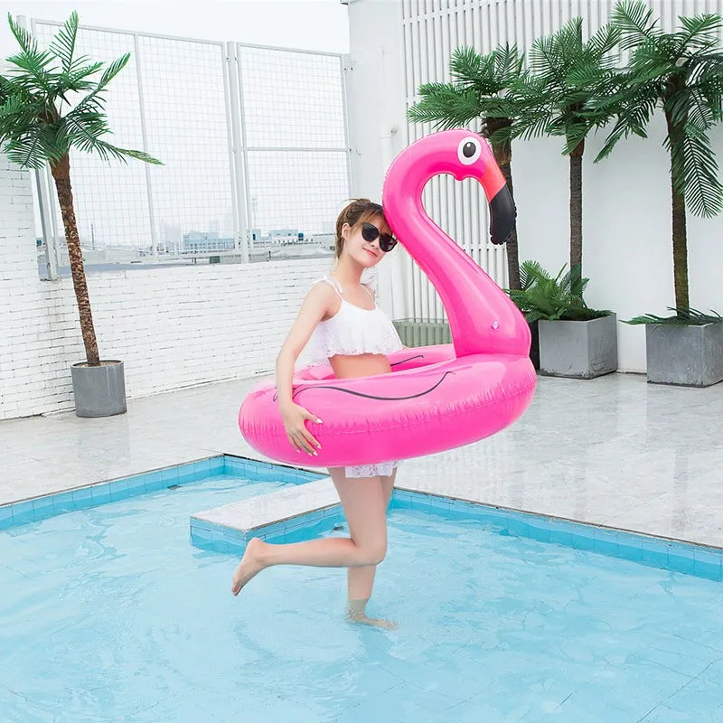 Inflatable Flamingo Adult Swimming Circle