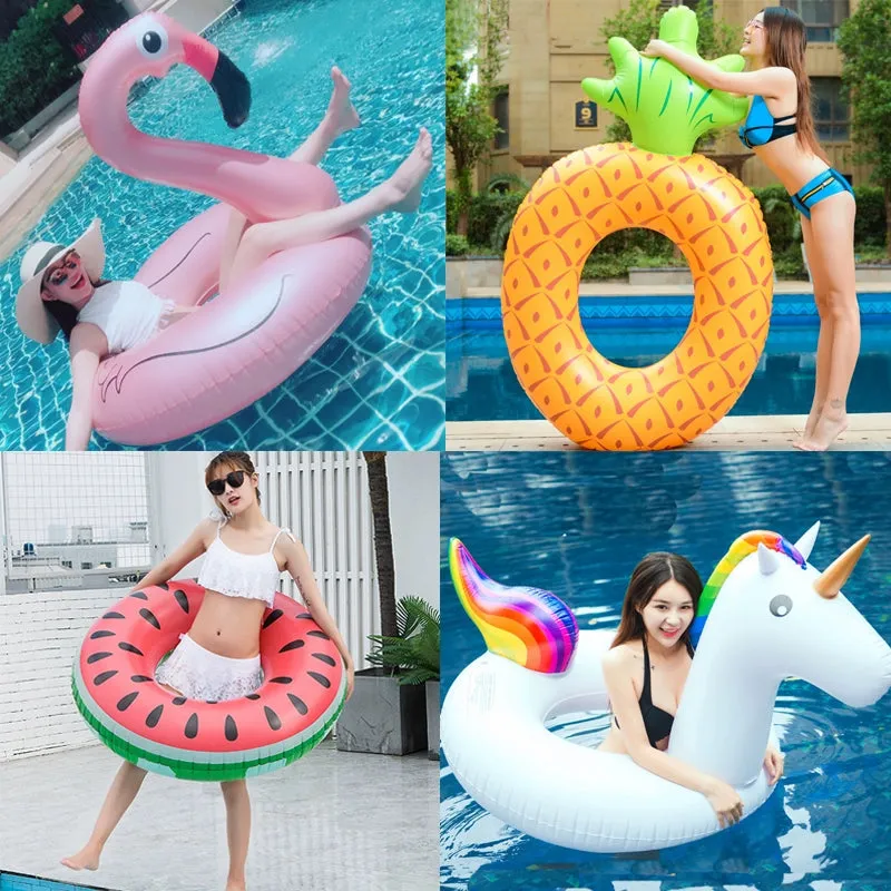 Inflatable Flamingo Adult Swimming Circle