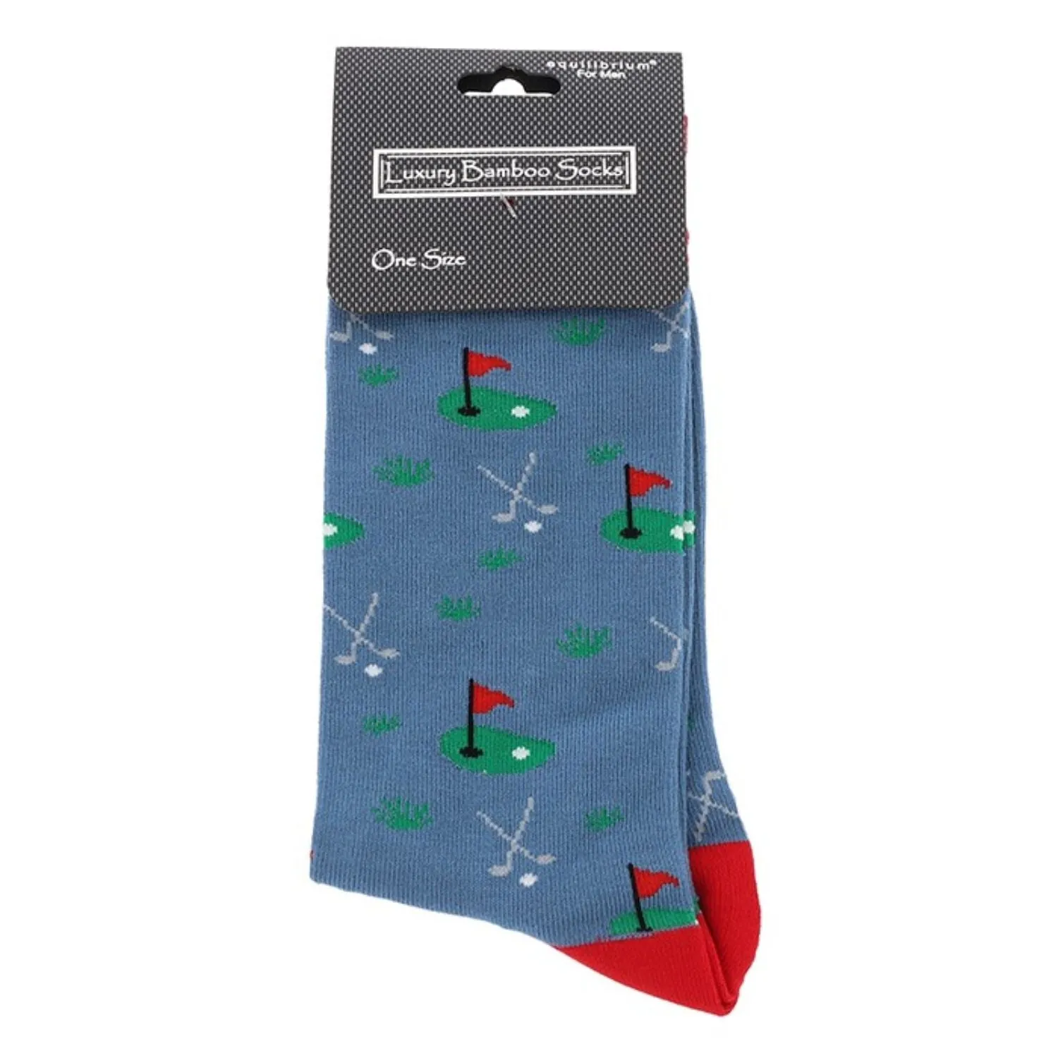 Joe Davies Men's Blue Bamboo Golf Socks