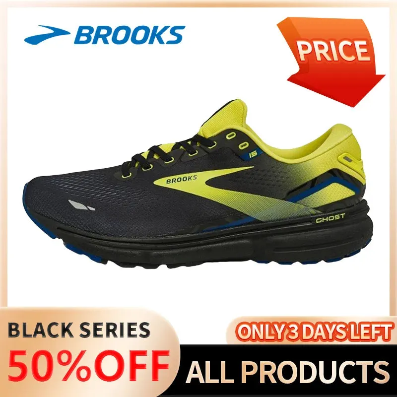 [Limited time sale] Brooks black sports shoes, outdoor jogging shoes, off-road climbing, breathable shock-absorbing casual shoes