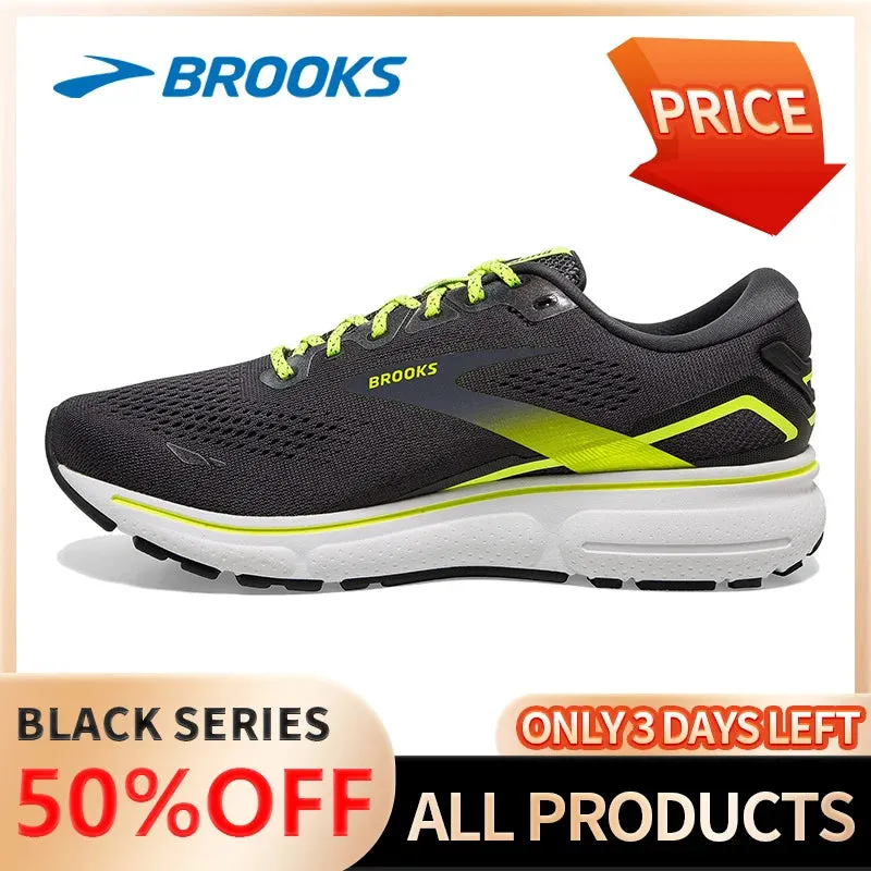 [Limited time sale] Brooks black sports shoes, outdoor jogging shoes, off-road climbing, breathable shock-absorbing casual shoes