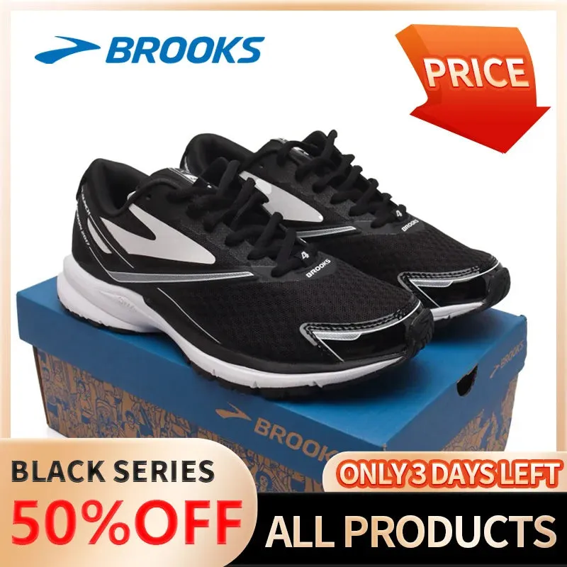 [Limited time sale] Brooks black sports shoes, outdoor jogging shoes, off-road climbing, breathable shock-absorbing casual shoes