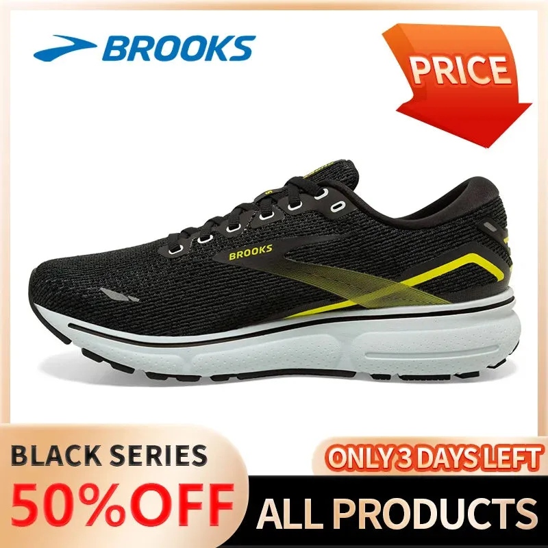 [Limited time sale] Brooks black sports shoes, outdoor jogging shoes, off-road climbing, breathable shock-absorbing casual shoes