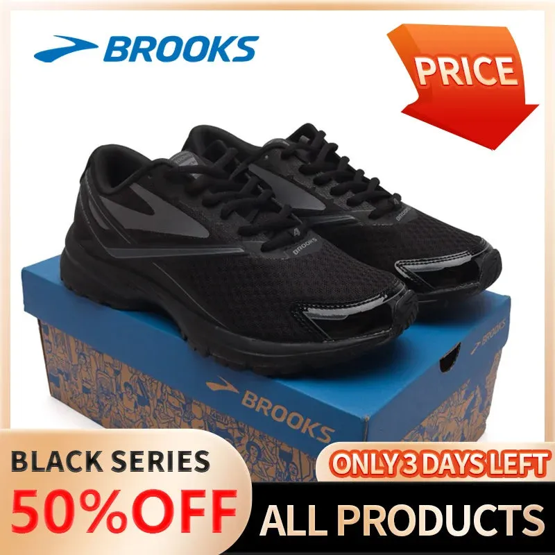 [Limited time sale] Brooks black sports shoes, outdoor jogging shoes, off-road climbing, breathable shock-absorbing casual shoes