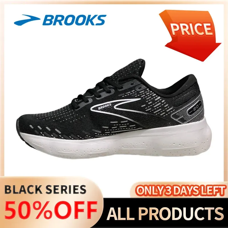 [Limited time sale] Brooks black sports shoes, outdoor jogging shoes, off-road climbing, breathable shock-absorbing casual shoes