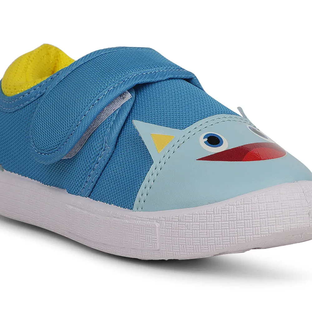 Lucy & Luke Sky Blue Casaul Non Lacing Shoes For Kids BASTIAN-60 By Liberty