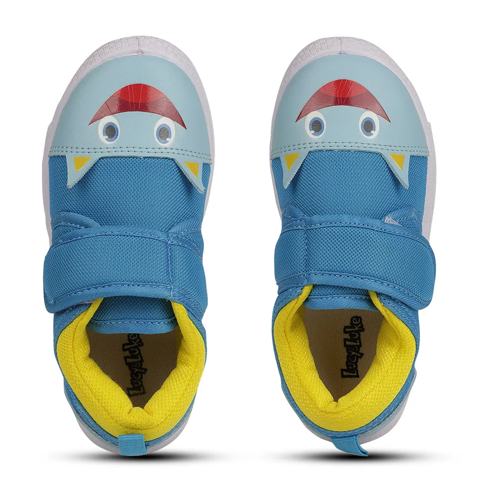 Lucy & Luke Sky Blue Casaul Non Lacing Shoes For Kids BASTIAN-60 By Liberty