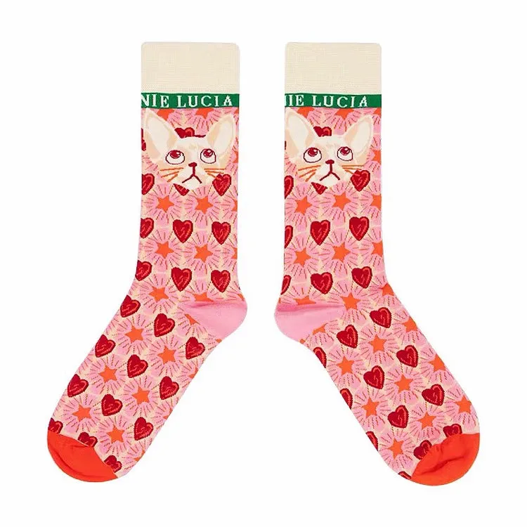 Magic Vintage Cat Cartoon Socks