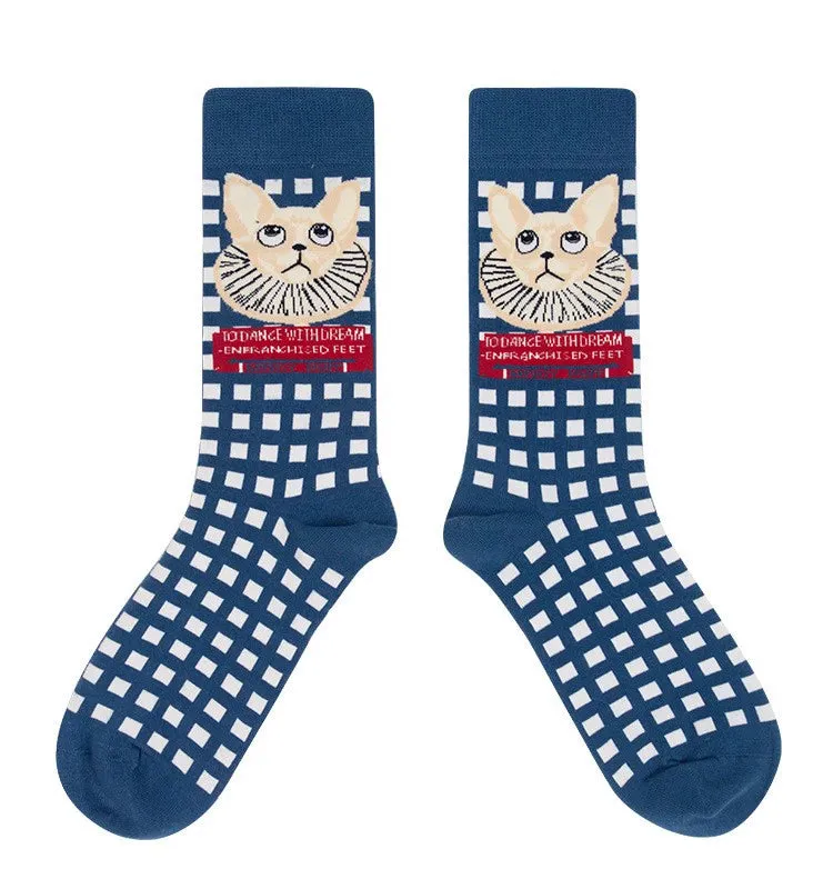 Magic Vintage Cat Cartoon Socks