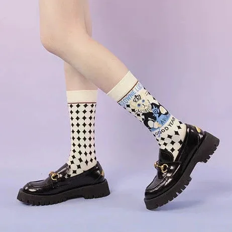 Magic Vintage Cat Cartoon Socks