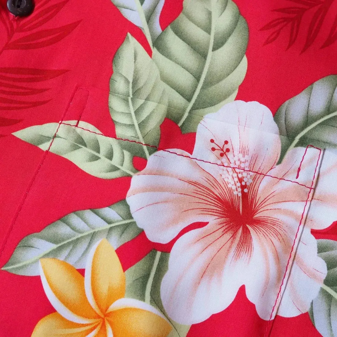 Makaha Red Hawaiian Rayon Shirt