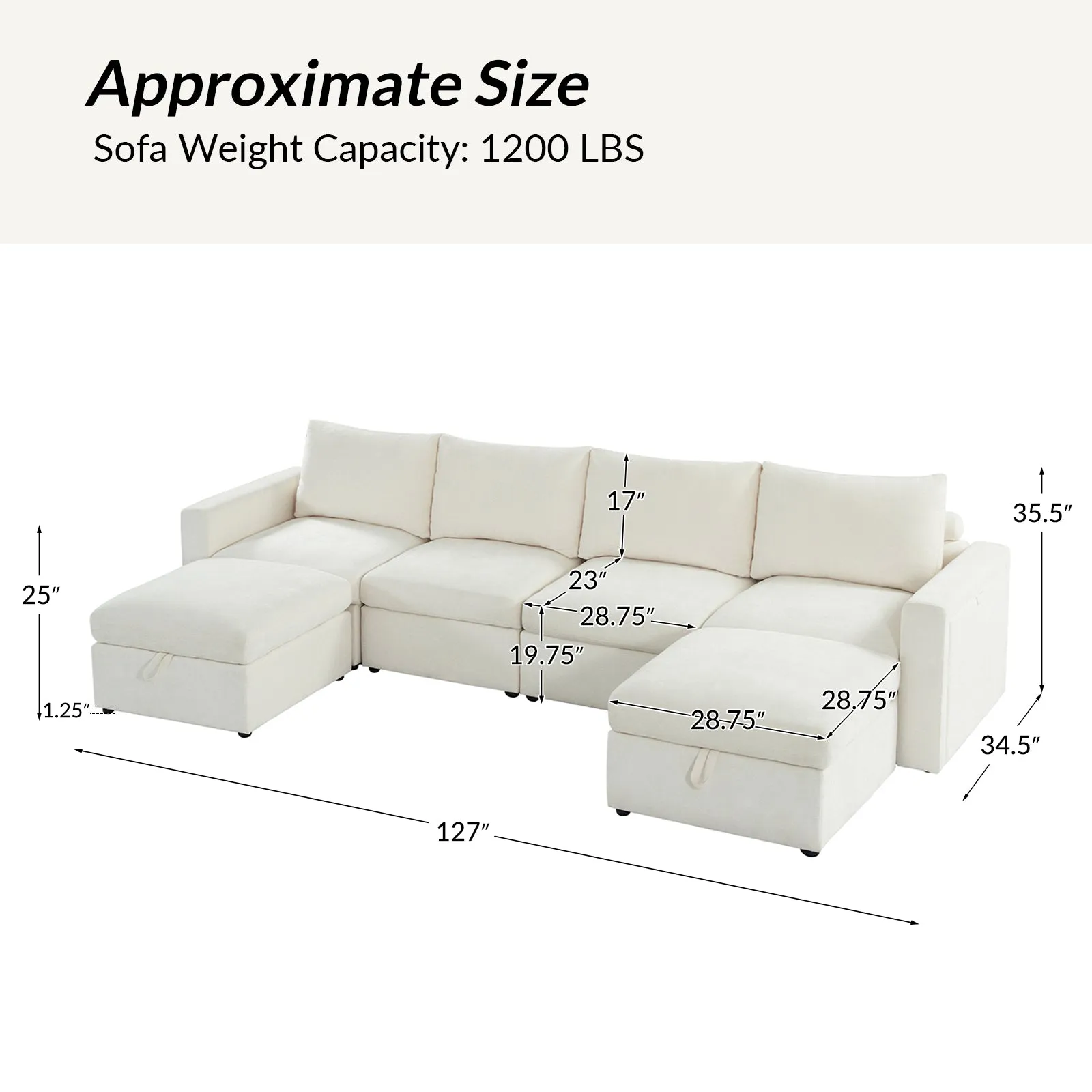 Martin 6-Seater Versatile Modular Comfortable Sectional Sofa