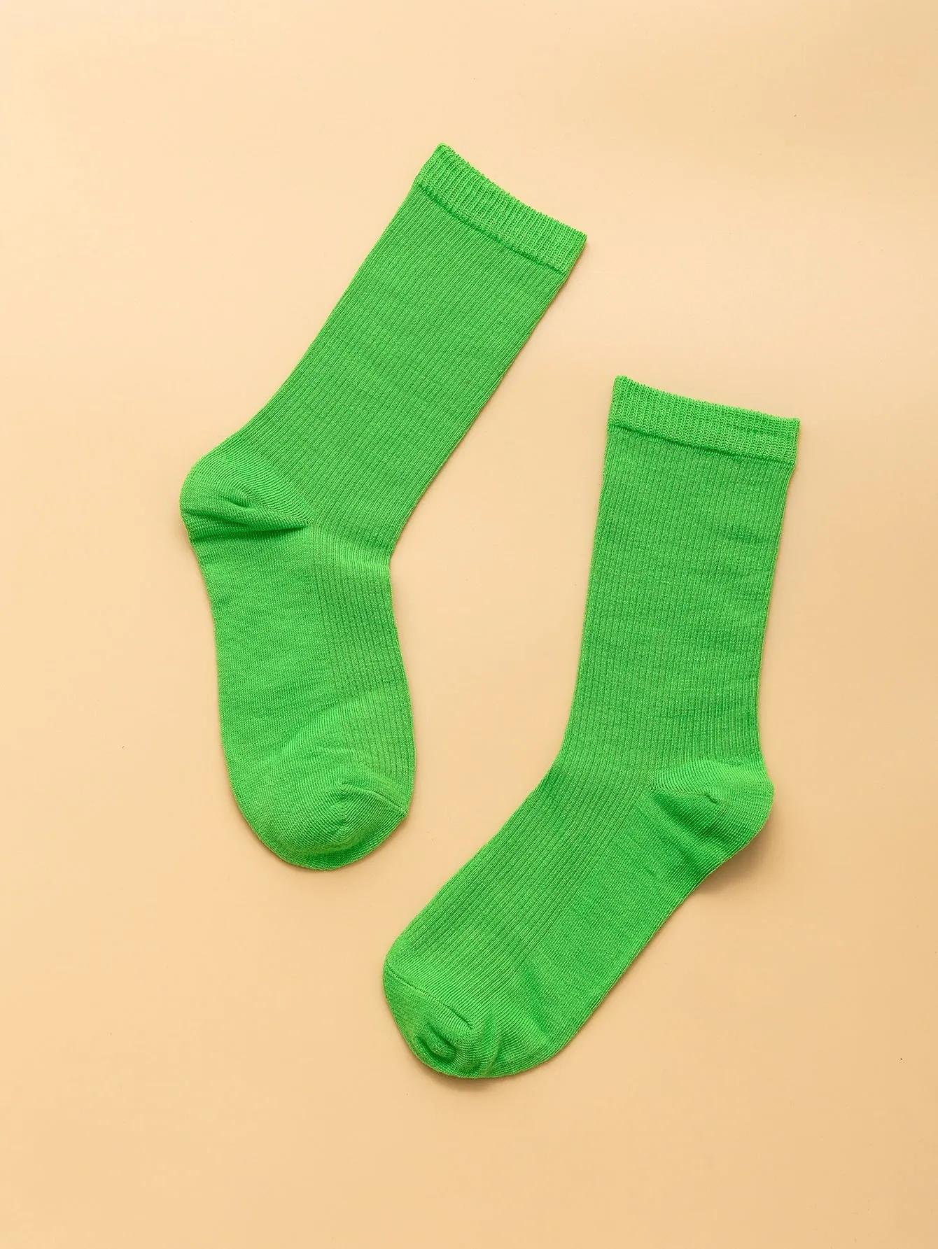 Mint Green Solid Crew Socks for Women Plain Socks Cozy Socks Fashion Socks