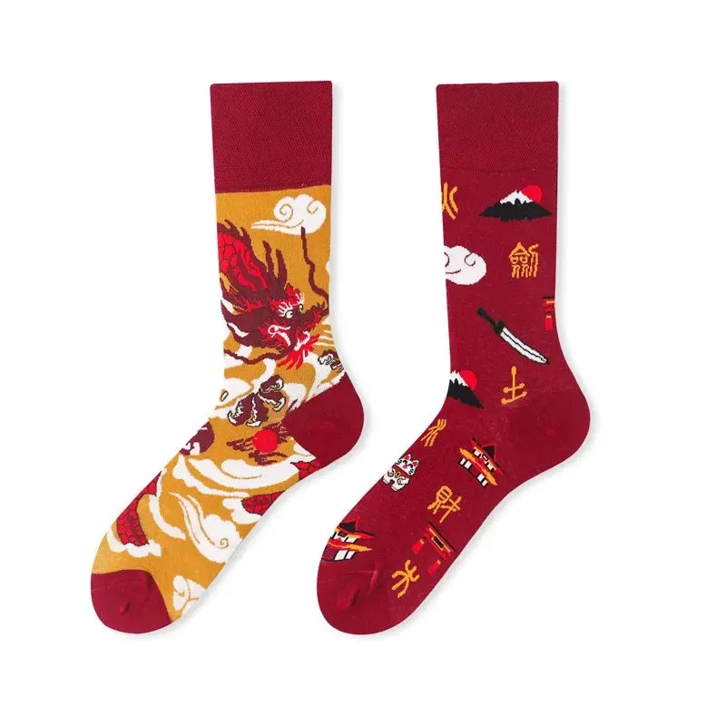 Mismatched Patterned Socks 1 Pack