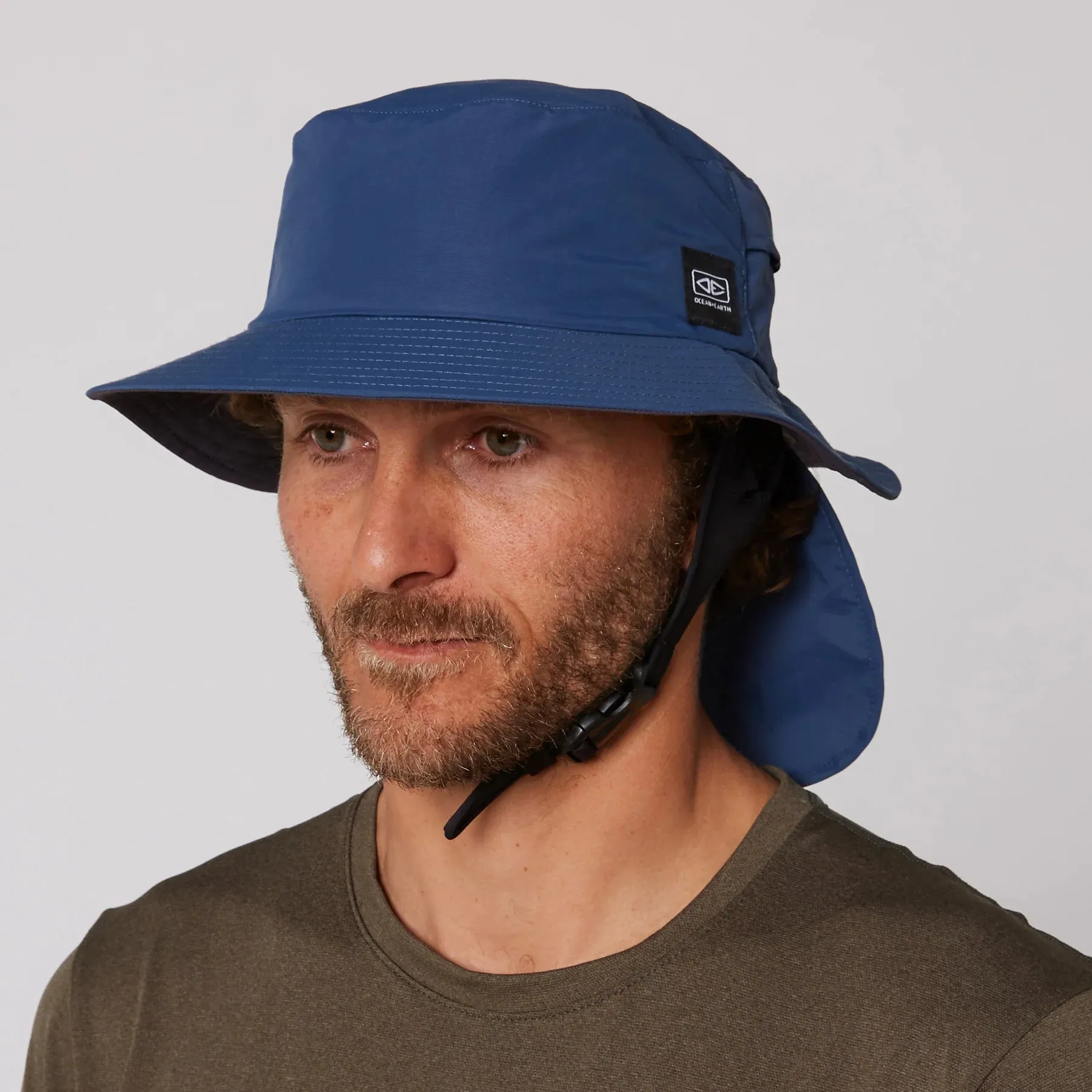 Ocean and Earth Indo Stiff Peak Surf Hat - Navy