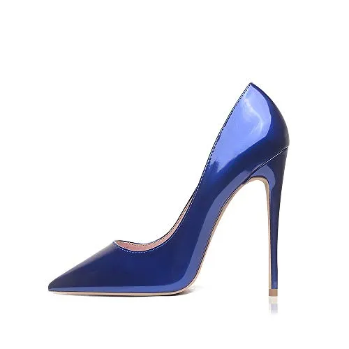 Patent Leather Women Fashion Pointed Toe High Heel Pumps