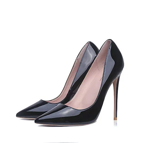 Patent Leather Women Fashion Pointed Toe High Heel Pumps