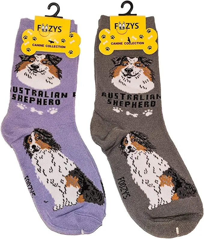 Purple Austrailian Shepherd Socks