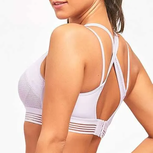 Quick-drying Shockproof Stretch Cross Straps Sports Bra