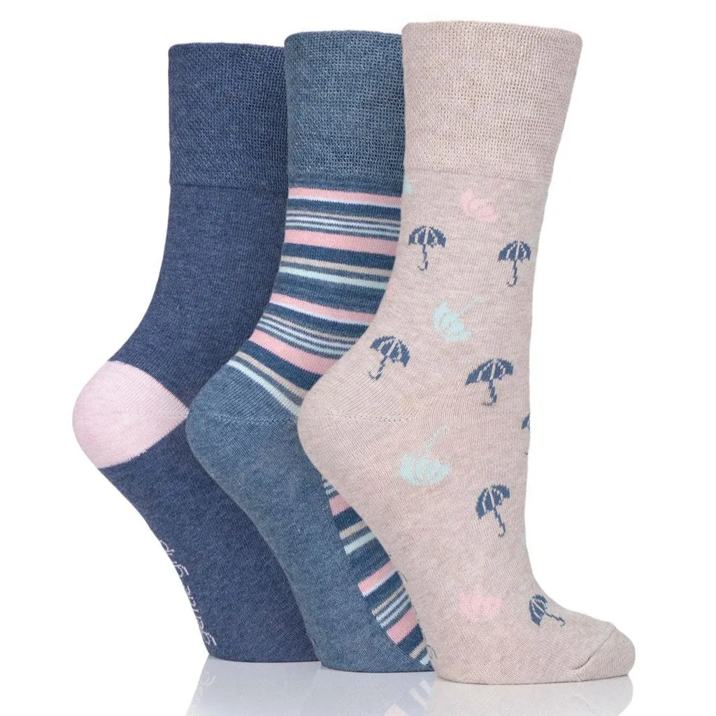 Rainy Day Print Non Binding Socks for Women