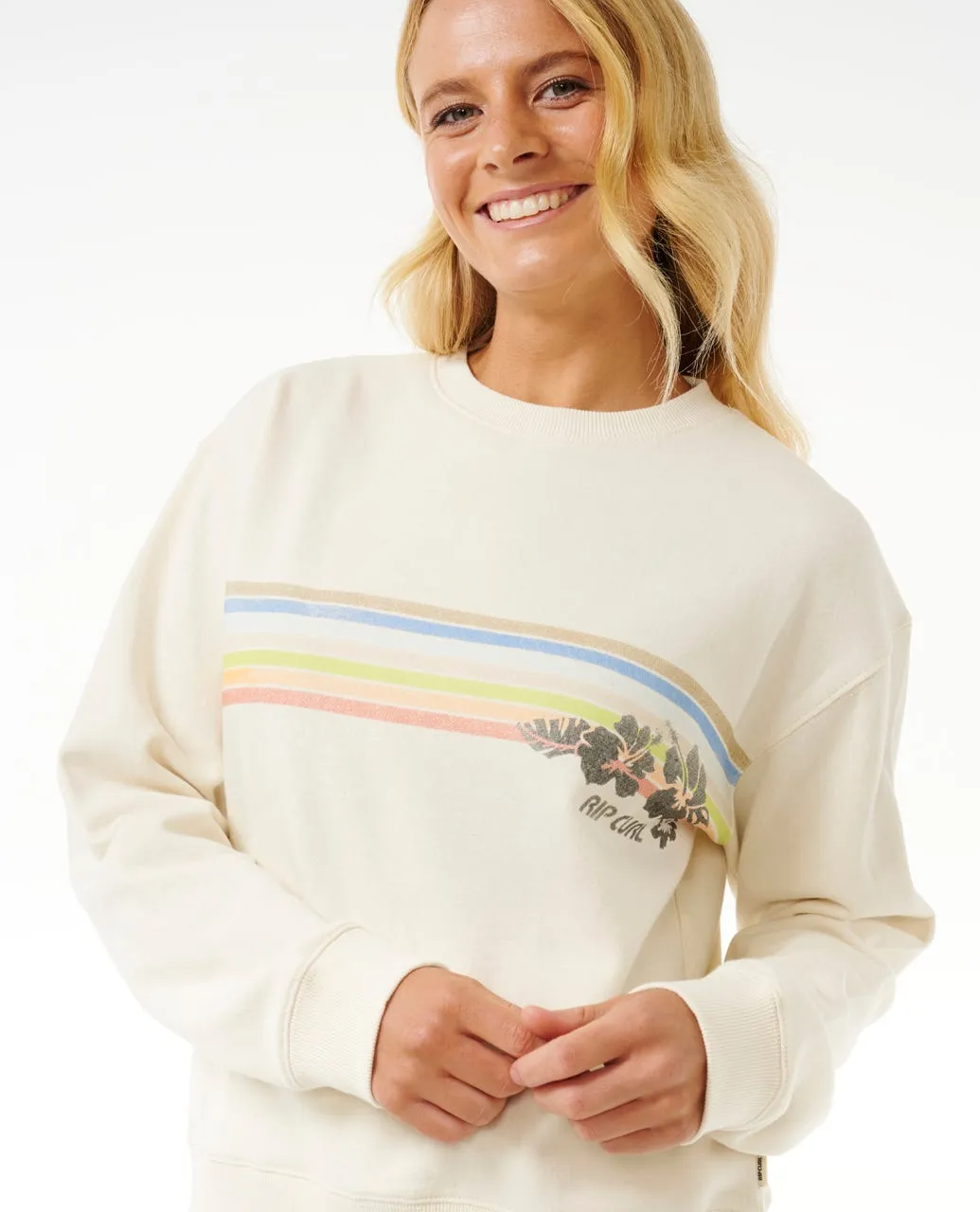 Rip Curl Hoffman Relaxed Crew Sweatshirt-Bone