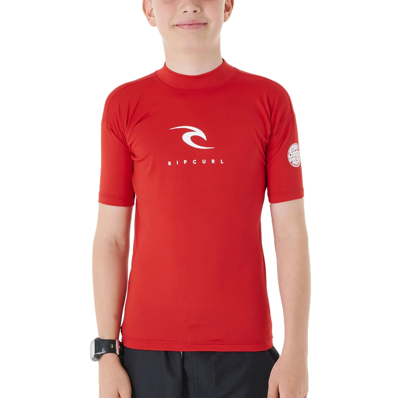 Rip Curl Kids Corps Short Sleeve Rash Vest T-Shirt