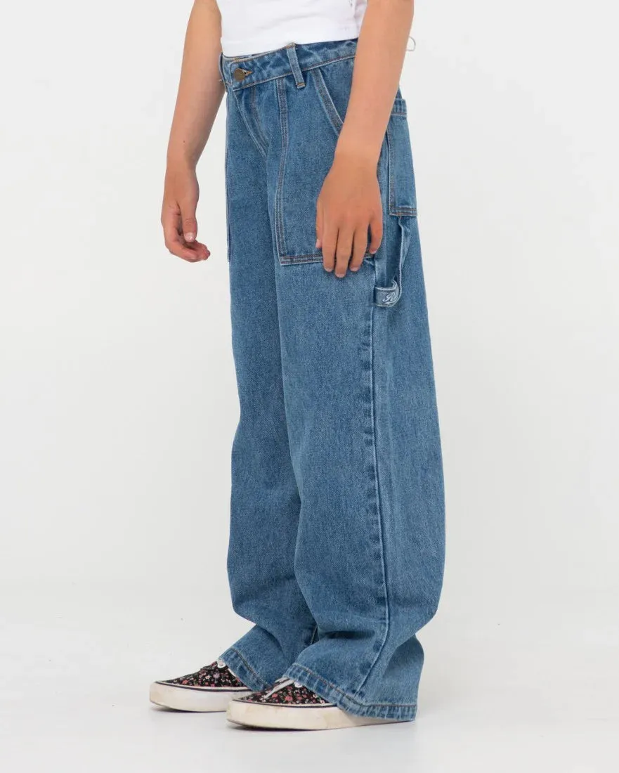 Rusty Billie Low Denim Carpenter Pant Girls