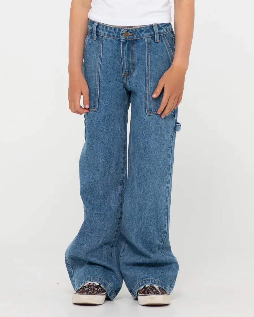 Rusty Billie Low Denim Carpenter Pant Girls