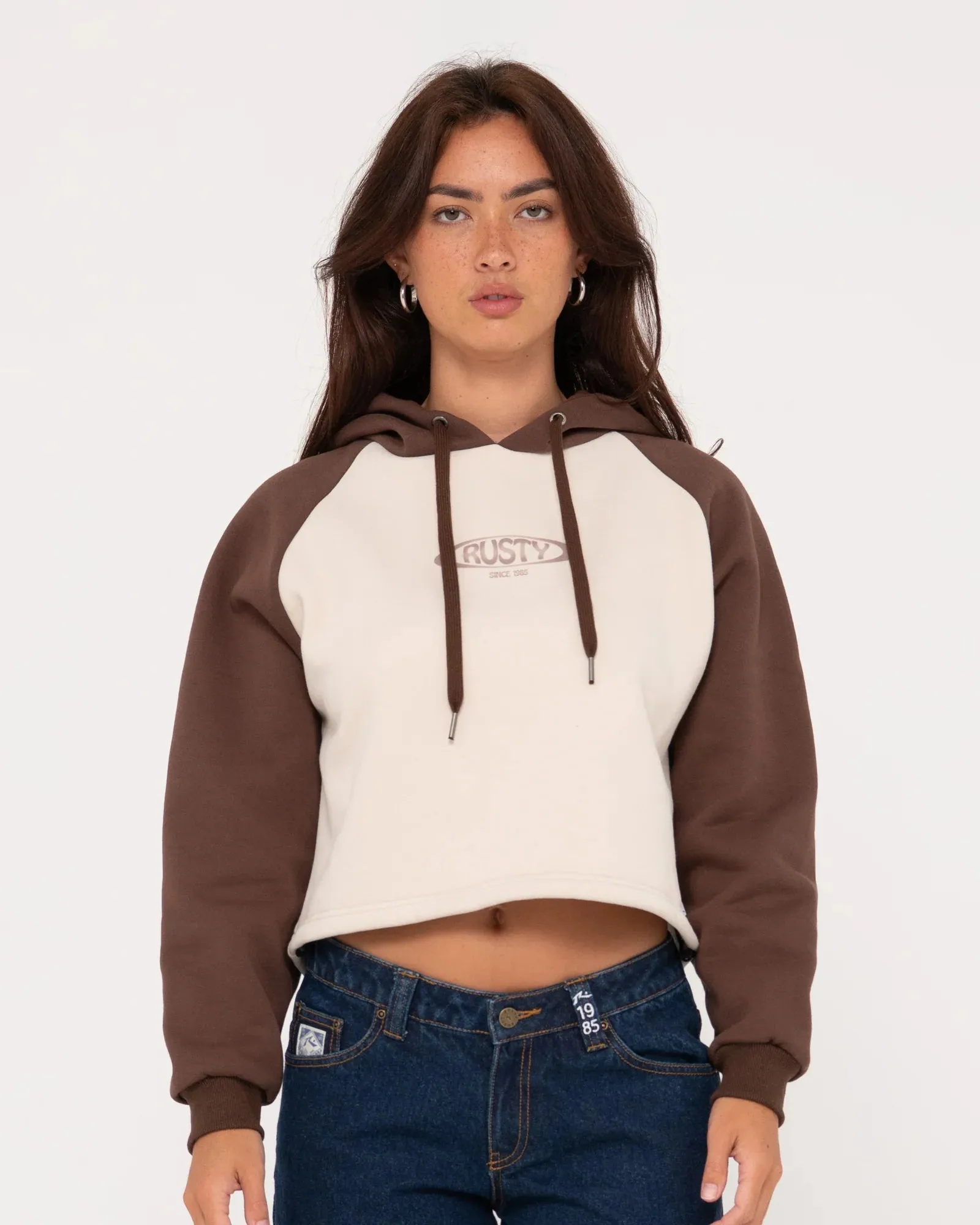 Rusty Roval Raglan Sleeve Hooded Fleece