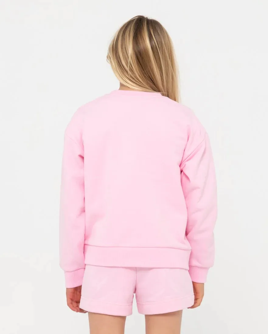 Rusty Thriving Relaxed Crew Fleece Girls