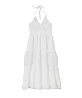 SAMPLE SALE<br>Linen Silk Pocket Dress<Large>