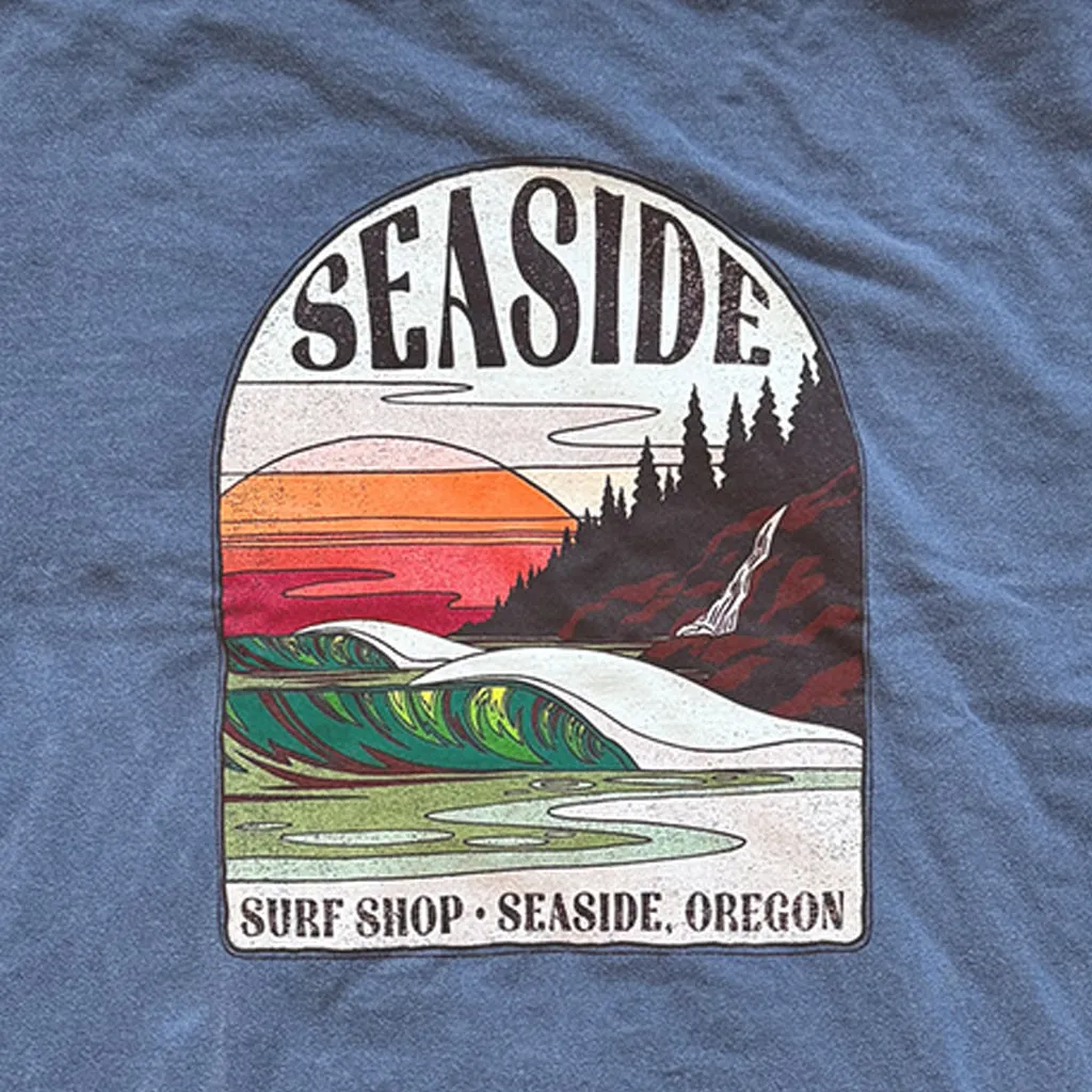 Seaside Surf Garment Dyed North End S/S Tee - Indigo Blue