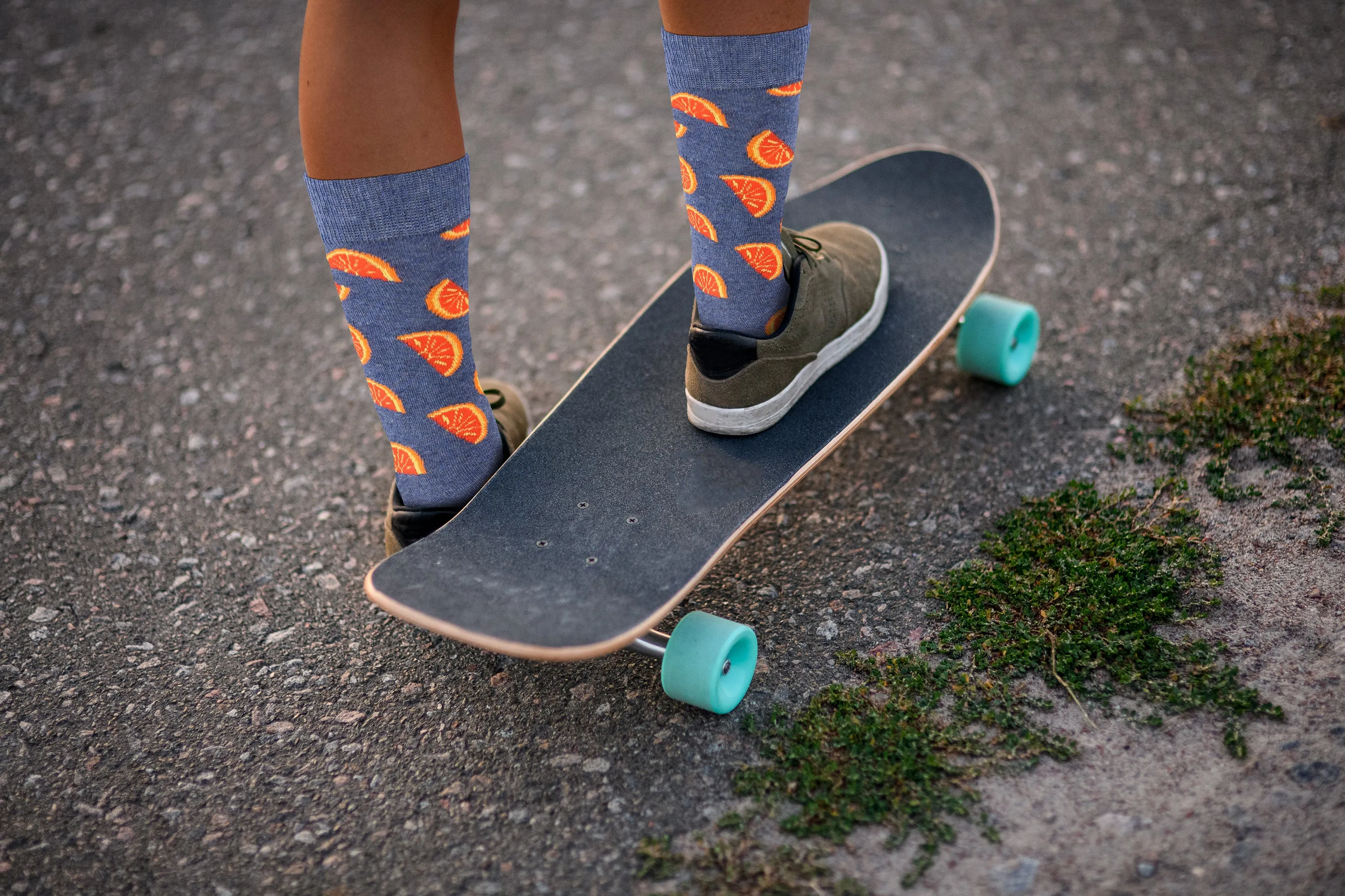 Sick Socks - Orange - Delicious Farm Fruits Casual Socks