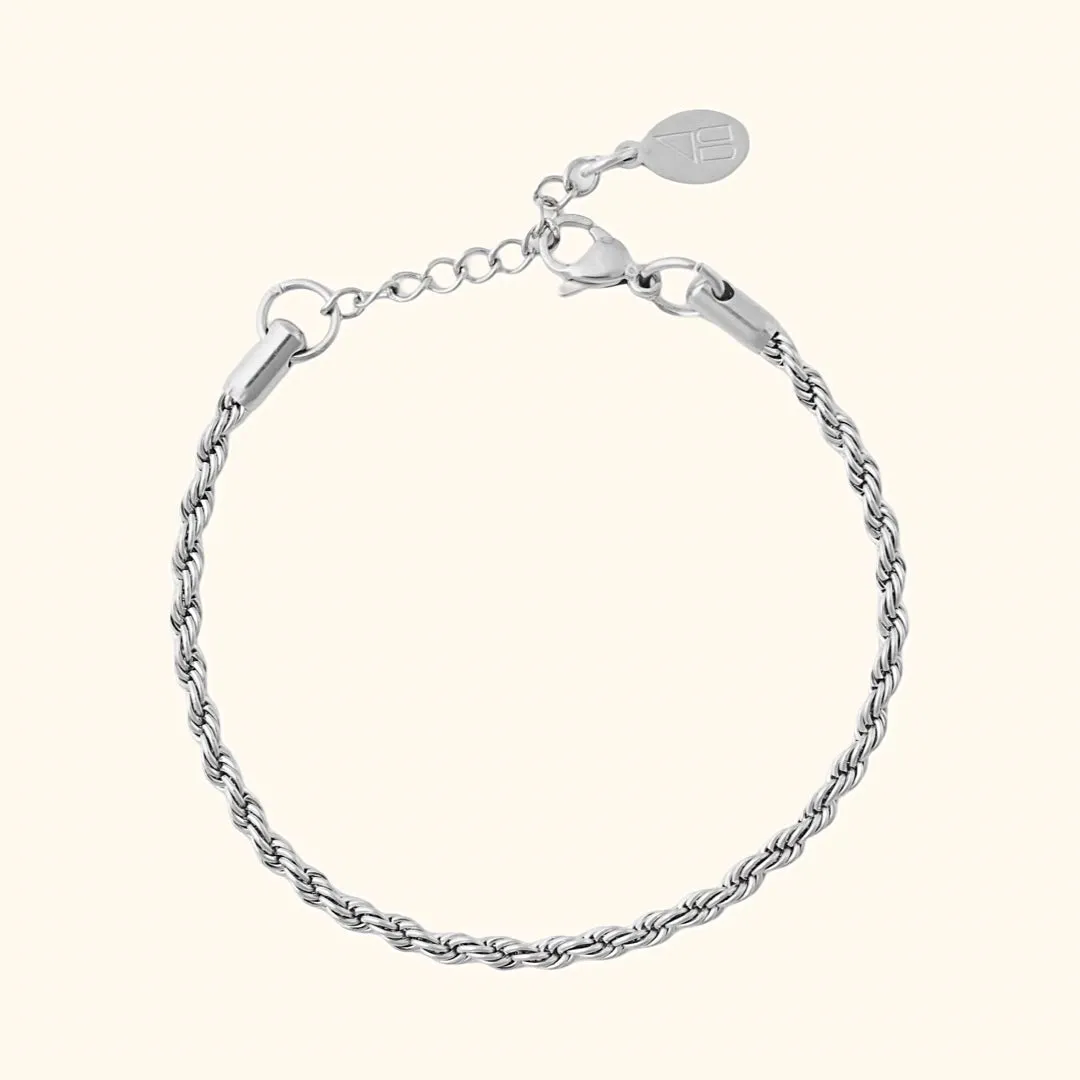 Silver Rope Bracelet