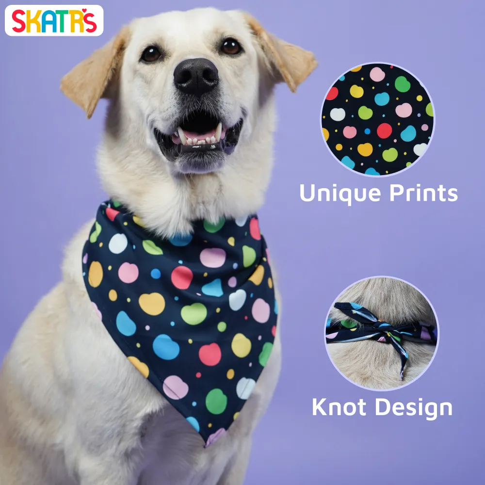 Skatrs Bandana for Dogs Stylish and Comfortable (Black)